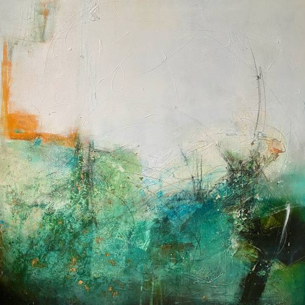 - Oil & Mixed Media on Canvas, Painting by Kate Richardson, measuring 100 x 100 cm (H x W) framed at 111 x 111 cm £2000