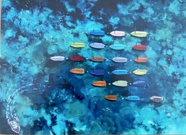 - Board on Acrylic, Painting by Georgie Harrison, measuring 85 x 100 cm (H x W) £595