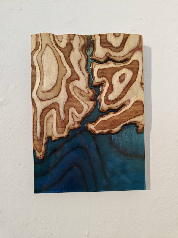 - a , wood Sculpture by Mark Richards, measuring 23 x 16 cm (H x W) £165