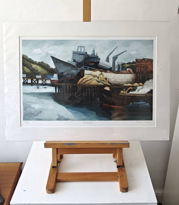- a , Print by Julia Odell, measuring 28 x 45 cm (H x W) framed at 42 x 58 cm £125
