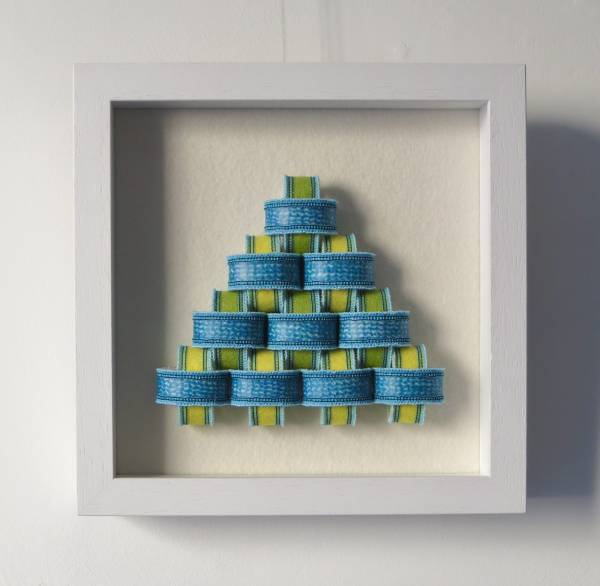 - a , Mixed Media Sculpture by Jo Hague, measuring 22 x 22 cm (H x W) framed at 25 x 25 cm £155