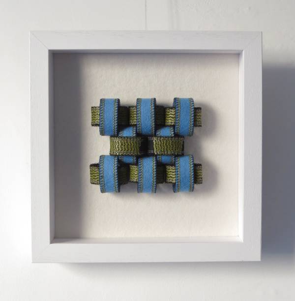 - a , Mixed Media Sculpture by Jo Hague, measuring 22 x 22 cm (H x W) framed at 25 x 25 cm £155