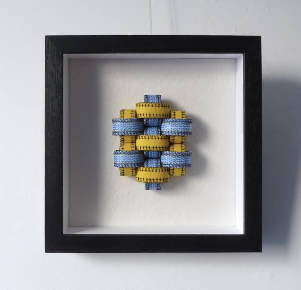 - a , Mixed Media Sculpture by Jo Hague, measuring 22 x 22 cm (H x W) framed at 25 x 25 cm £155