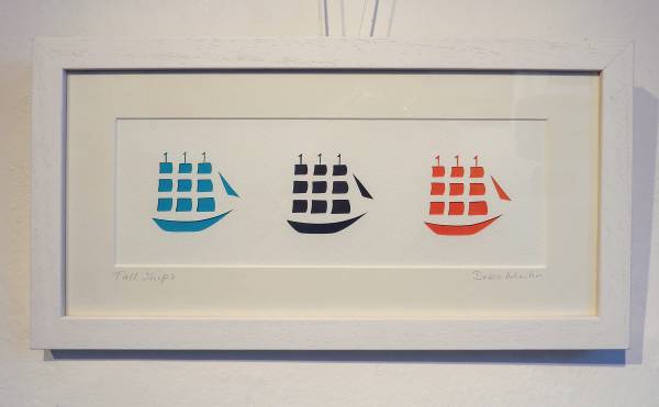 - a , Paper Sculpture by Debs Martin, measuring 10 x 28 cm (H x W) framed at 20 x 39 cm £55